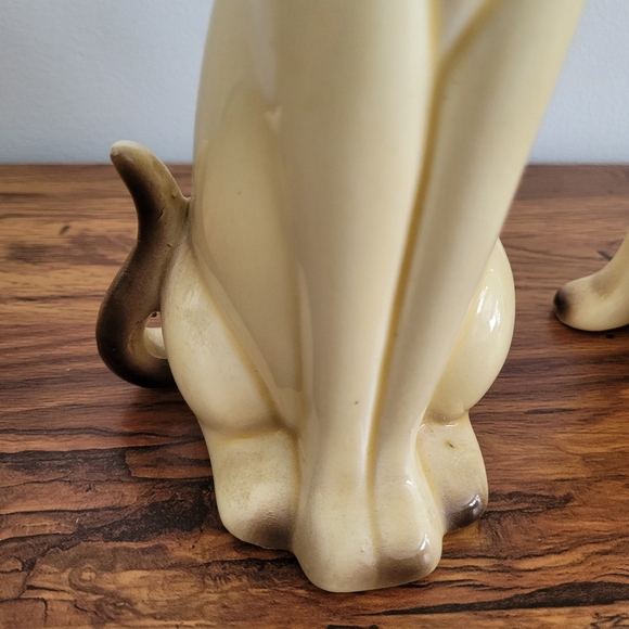 Vintage Ceramic Siamese Cat Figurines Japan Set Of 2 - Picture 5 of 12